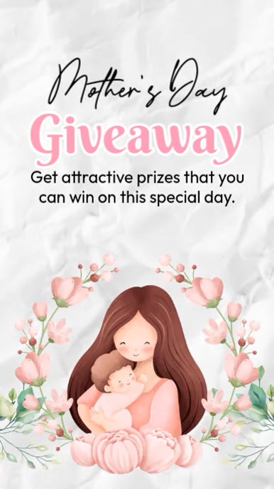 Mother`s Day Giveway Instagram Reel template